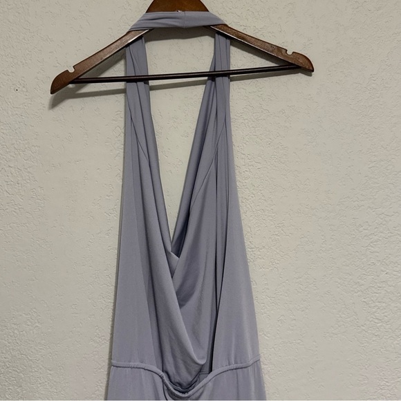 Women's Bae Liles Grey Formal Long Maxi Halter Dress - Picture 5 of 7